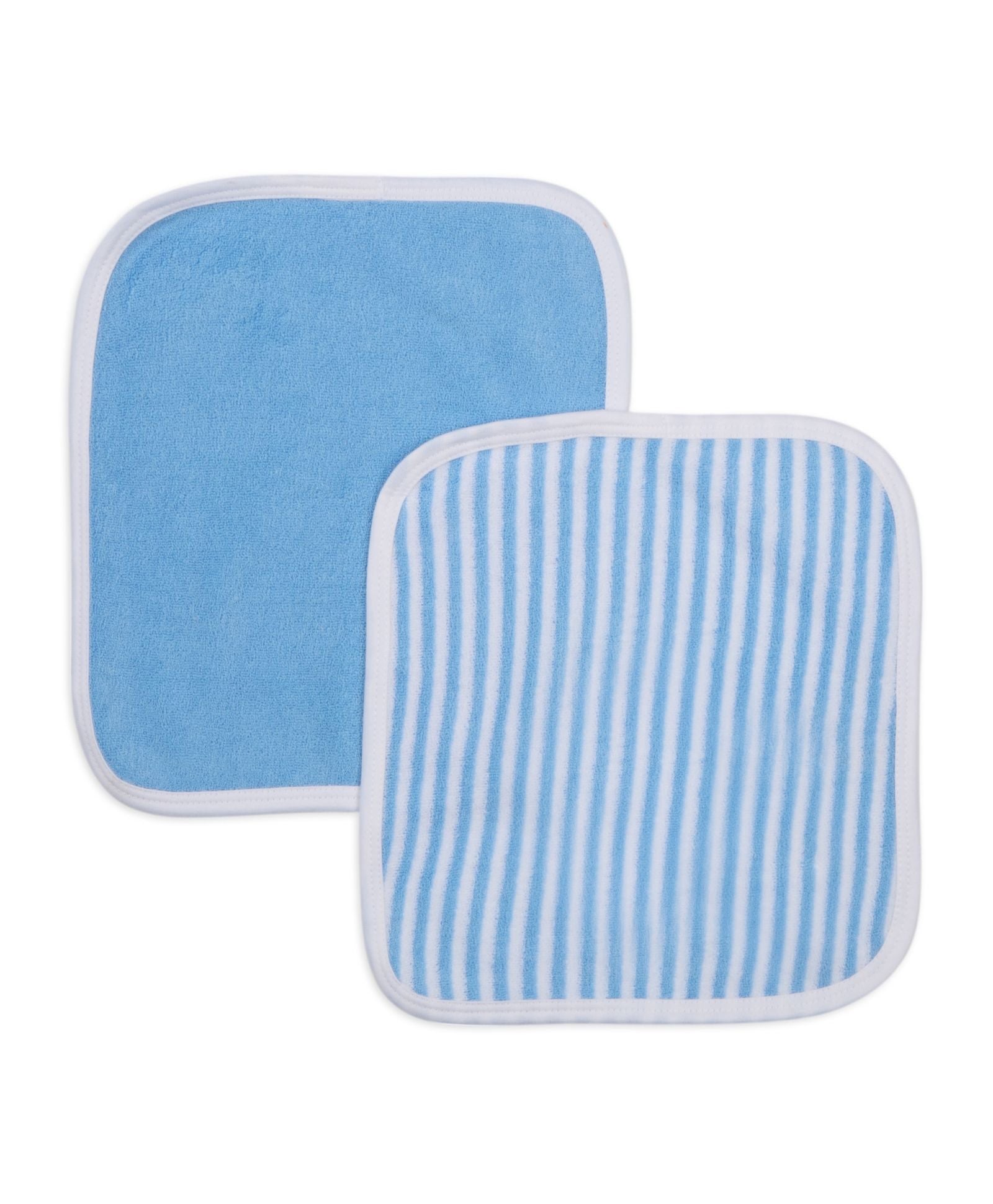 Premium Baby Washcloths – Pack of 5, 100% Cotton Terry, Ultra Soft & Absorbent (Blue Bell)