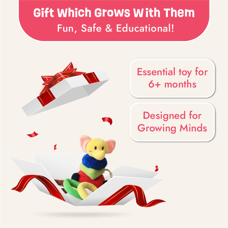 Ellie - Sensory Elephant stacking soft toy
