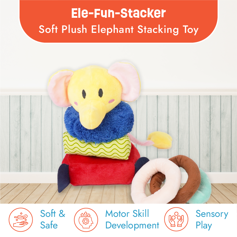 Ellie - Sensory Elephant stacking soft toy
