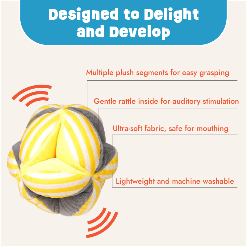 Fuzzy Grab Clutch Ball for Grasping and Fine Motor skills for babies