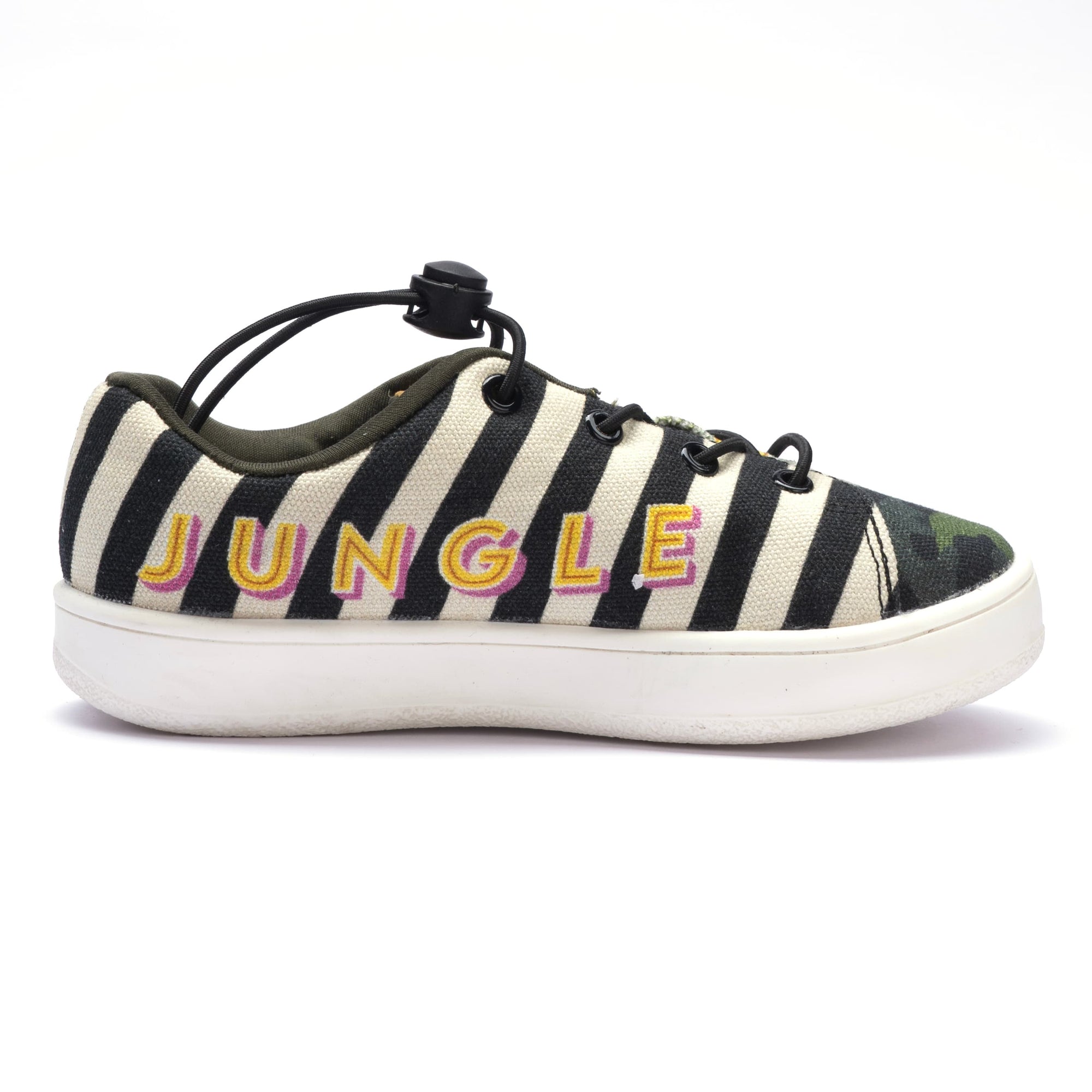 Kids Jungle Sneakers | Fancy Corded Shoes with Velcro Strap | Comfortable & Durable Footwear