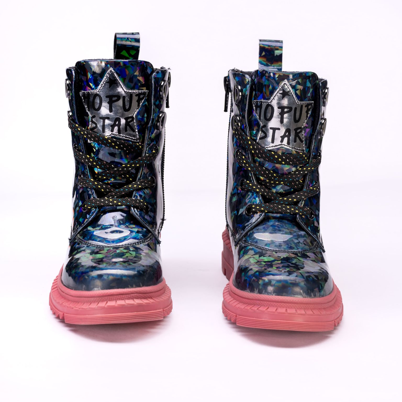 Rock Star Glitter Boots | Sparkly Zip-Up Party Boots for Kids | Lightweight & Anti-Skid Designer Footwear