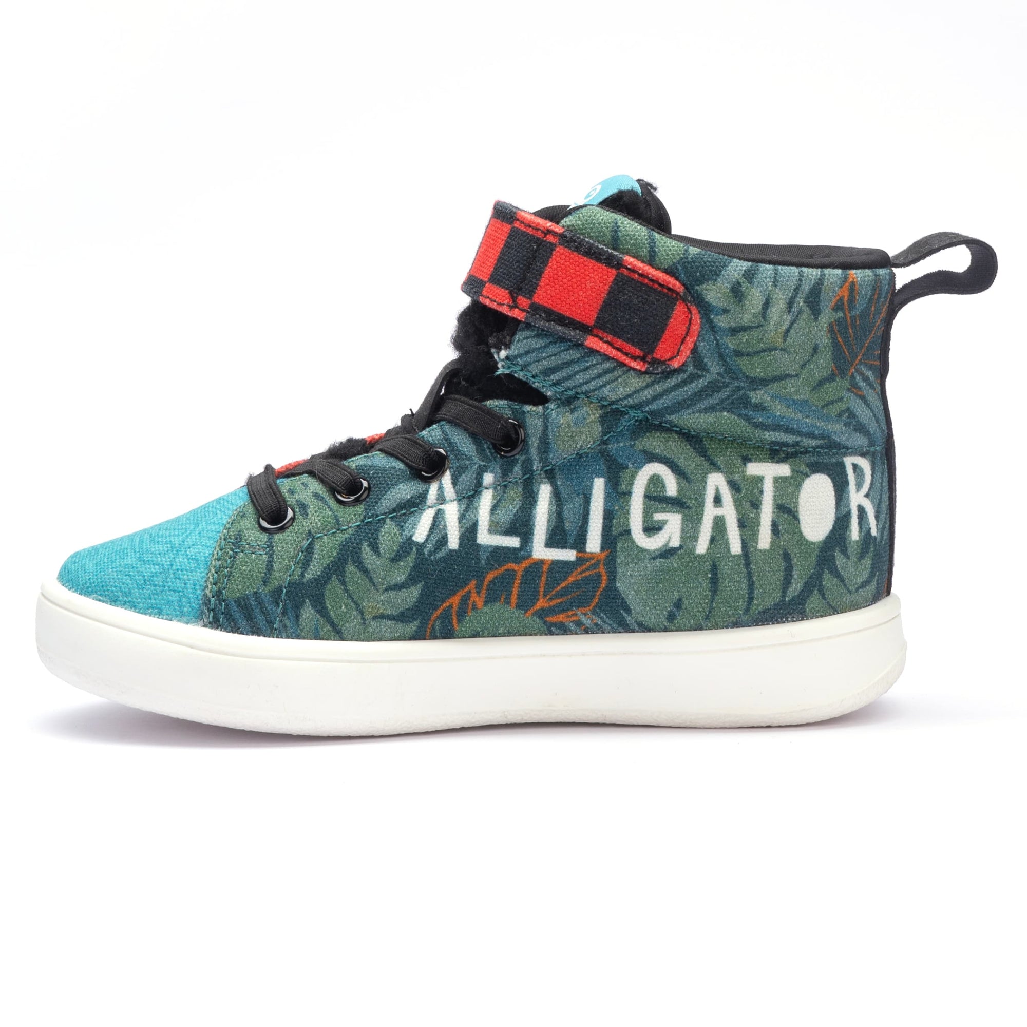 Kids Alligator Hi-Top Sneakers | Bold Corded Shoes with Lace-Up Closure | Stylish & Anti-Skid Sneakers for Kids