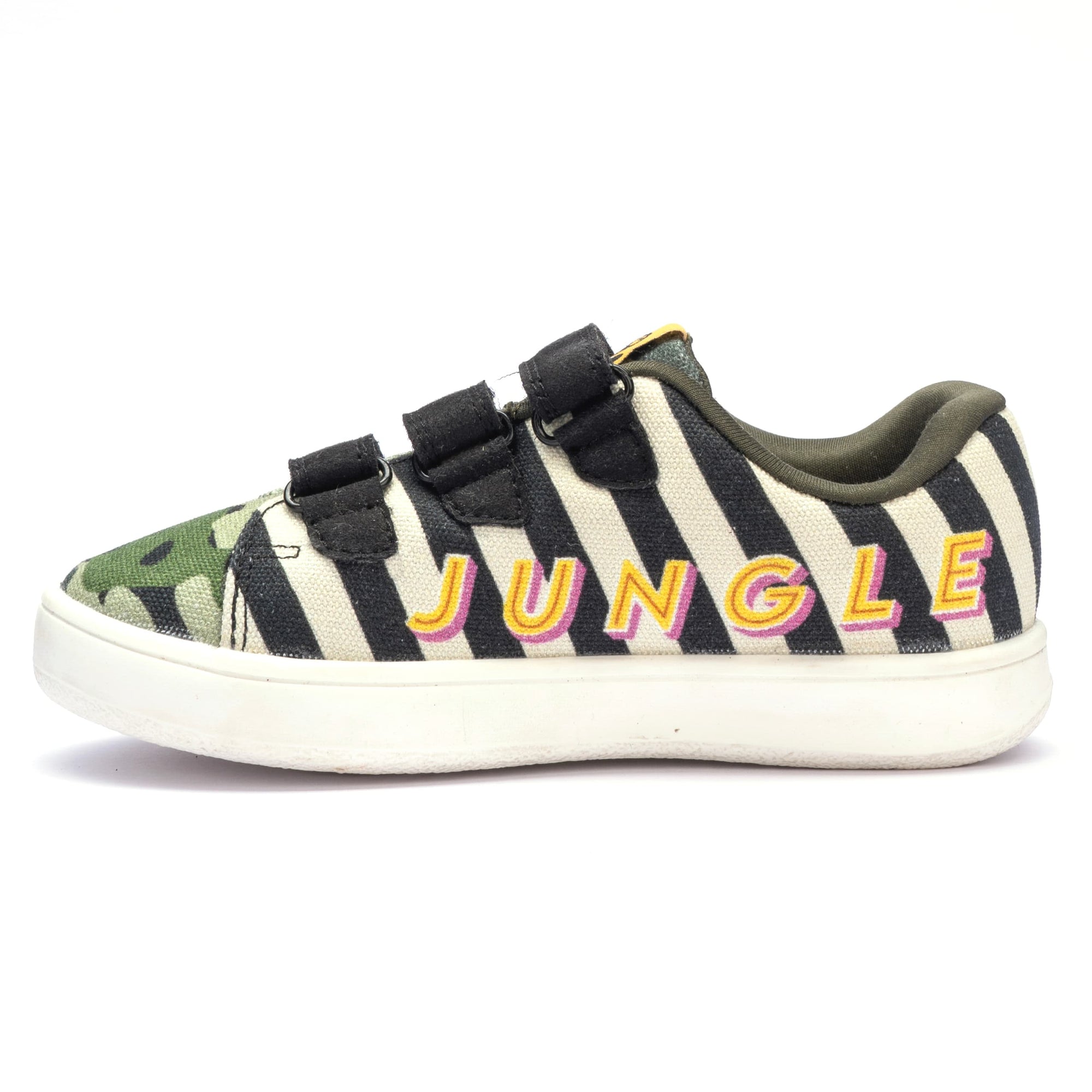Kids Jungle Straps Sneakers | Nature-Inspired Low-Top Shoes with Velcro | Lightweight & Anti-Skid Sneakers for Kids