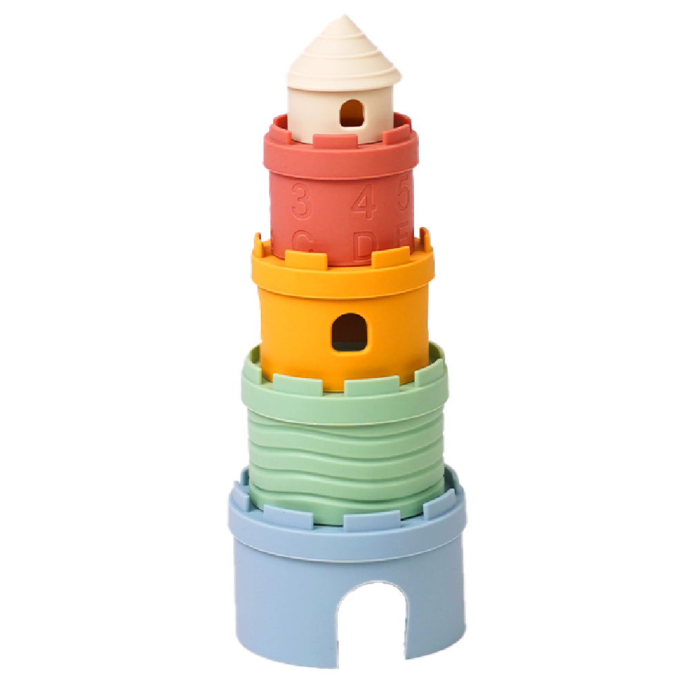 Silicone Castle Stacker for Beach Time, bath time fun and imaginative play