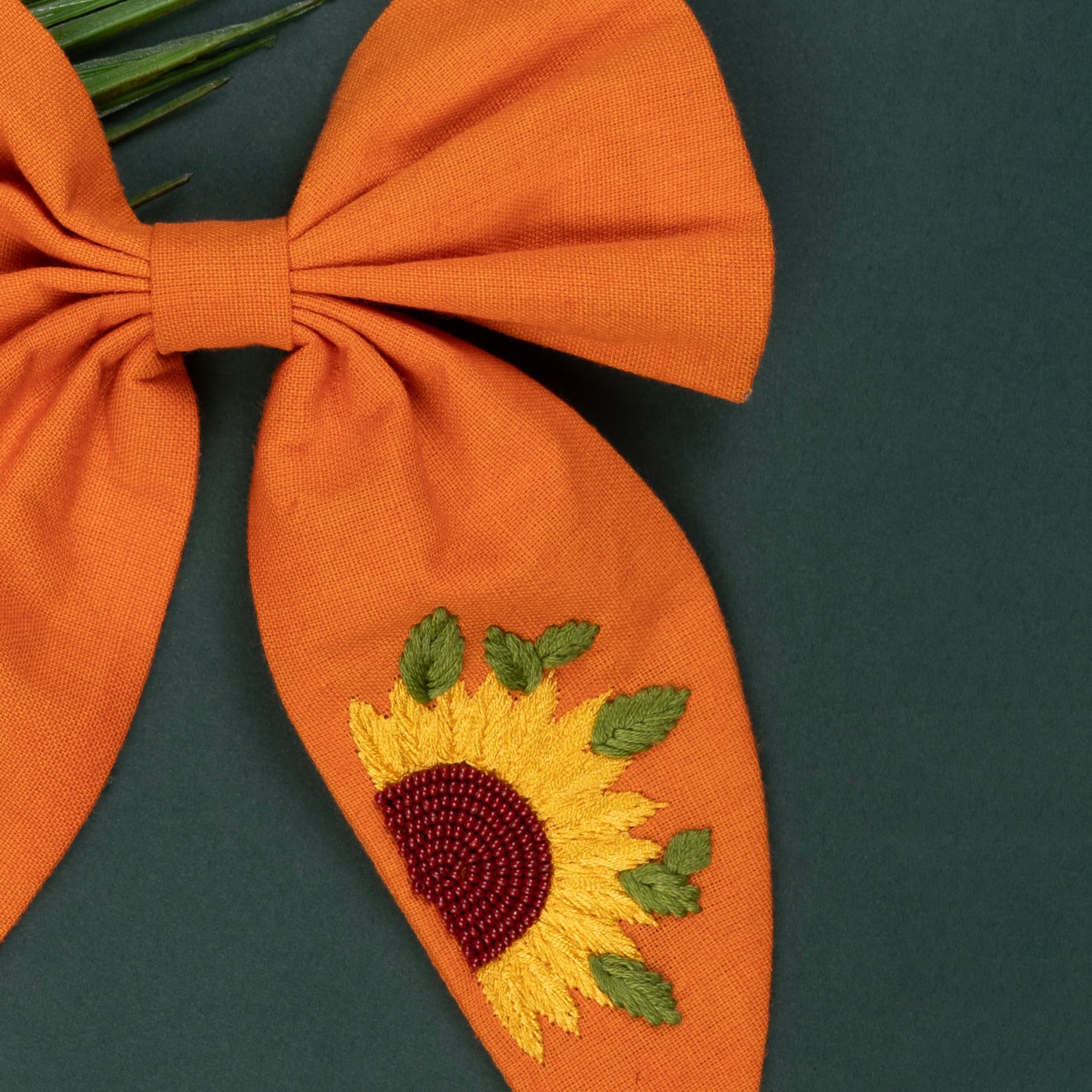 Sunshine Bloom – Big Designer Sunflower Hair Bow (Set of 1)