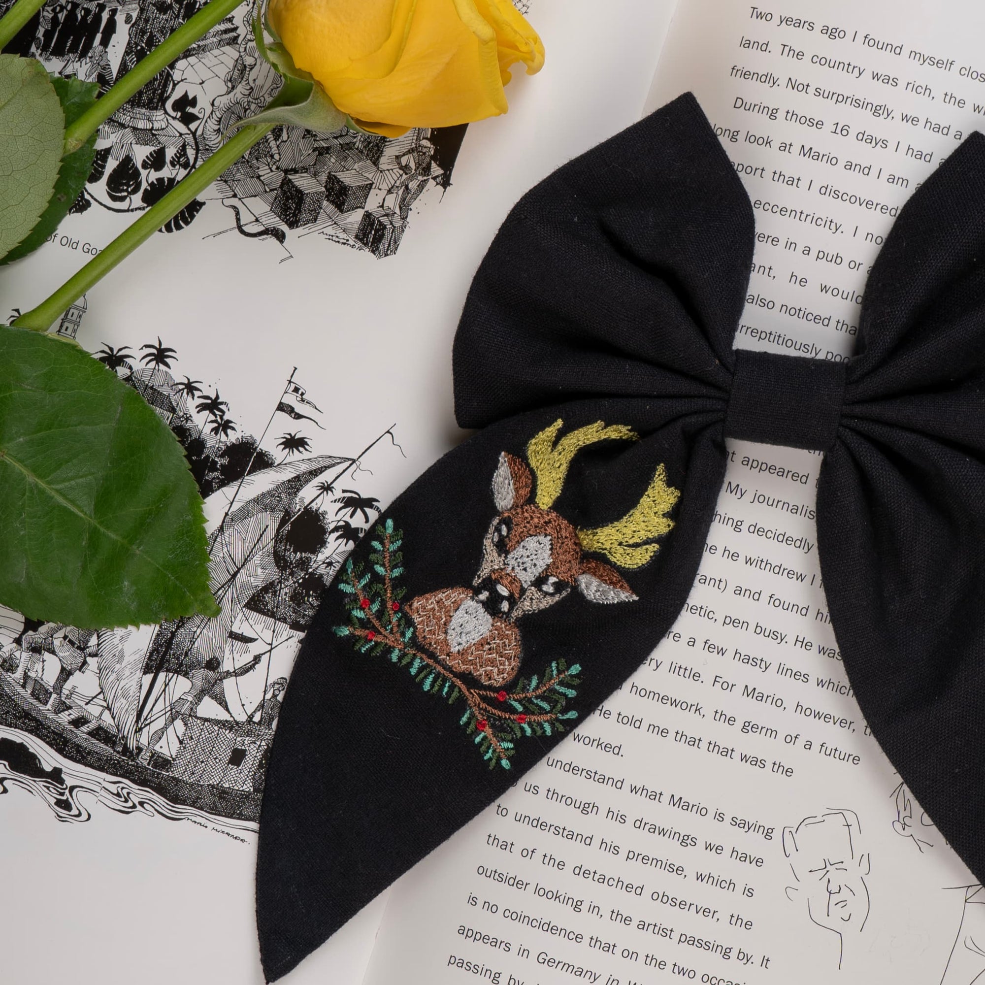 TwinkleTails – Christmas Deer Hair Bow (Set of 1)