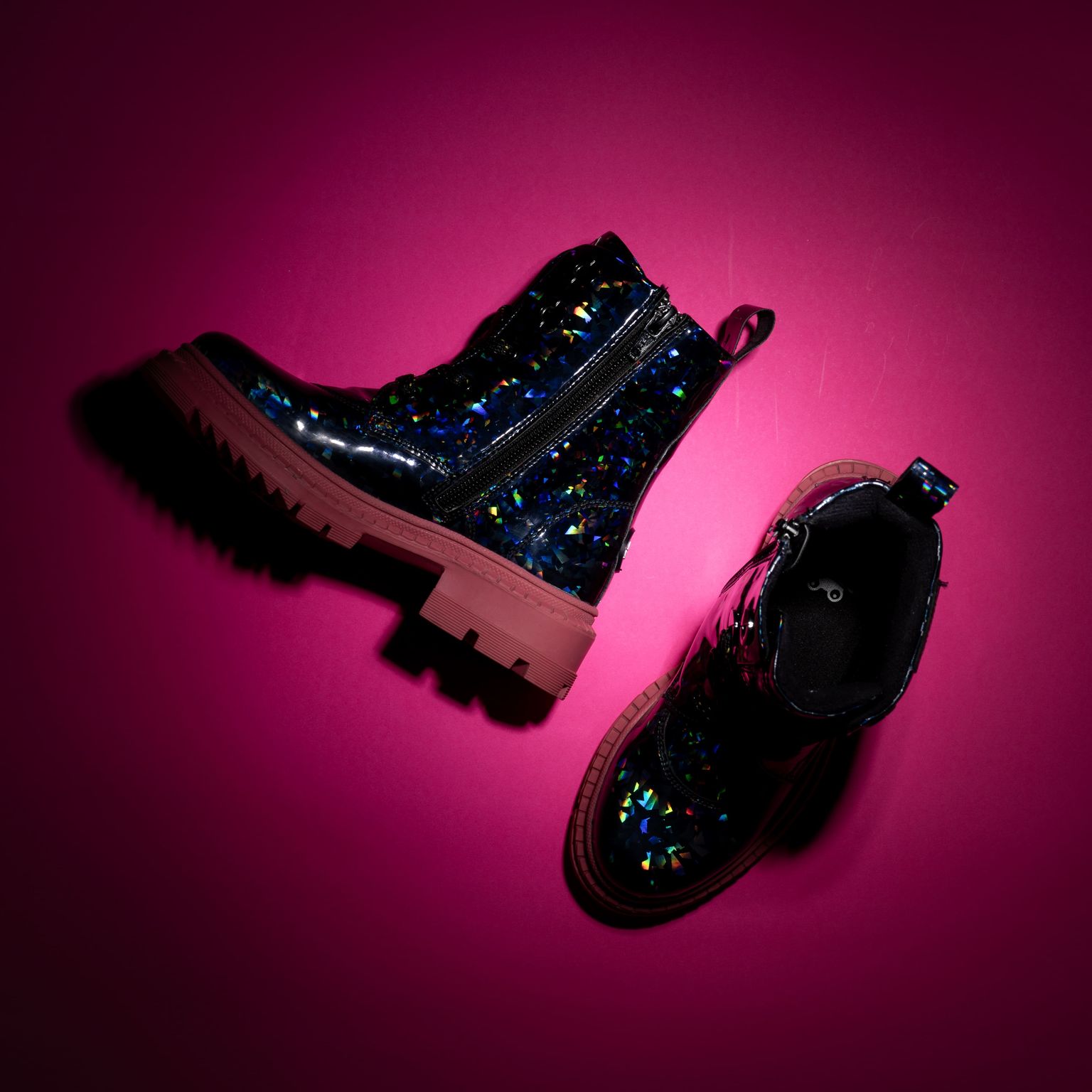 Rock Star Glitter Boots | Sparkly Zip-Up Party Boots for Kids | Lightweight & Anti-Skid Designer Footwear