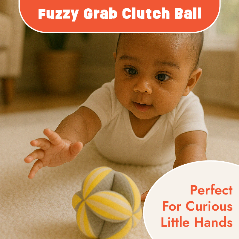 Fuzzy Grab Clutch Ball for Grasping and Fine Motor skills for babies