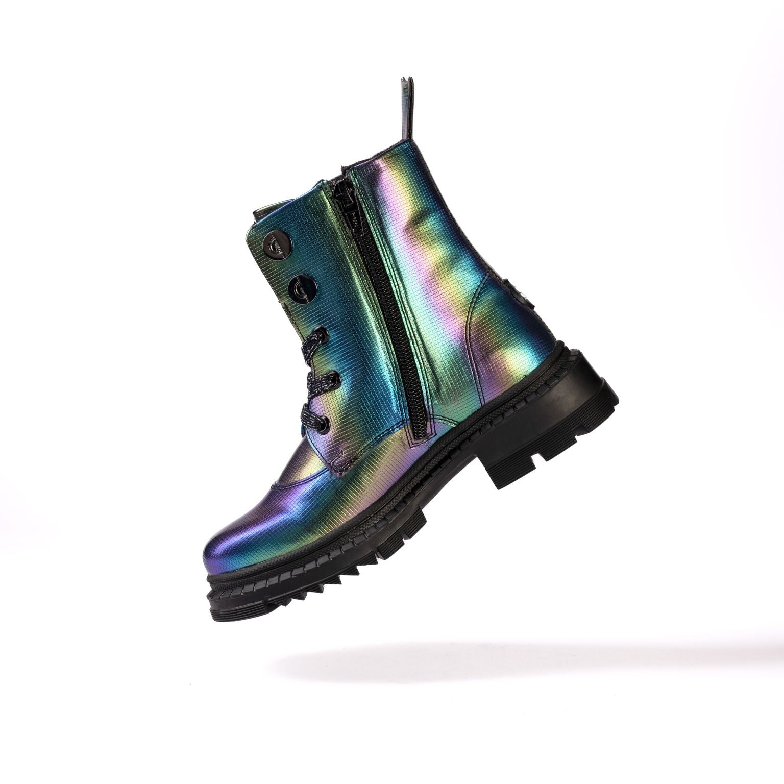 Rock Star Shimmer Boots | Hi-Top Glitter Zip Boots for Kids | Eco-Friendly & Anti-Skid Party Footwear