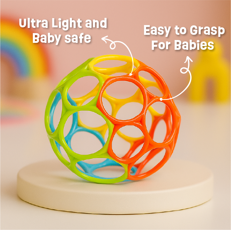 Grippy O-ball for early grasping by infants