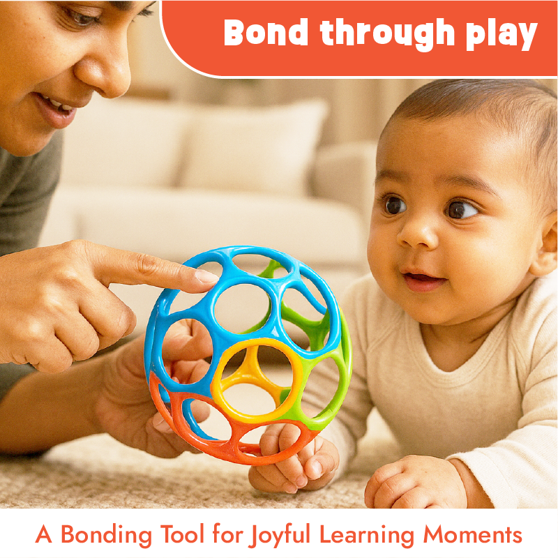 Grippy O-ball for early grasping by infants