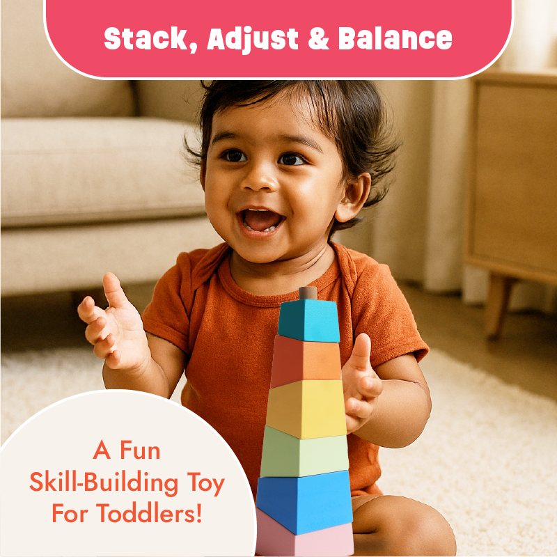 Leaning Tower - Stacking, Balance and Problem-solving Toy for Toddlers