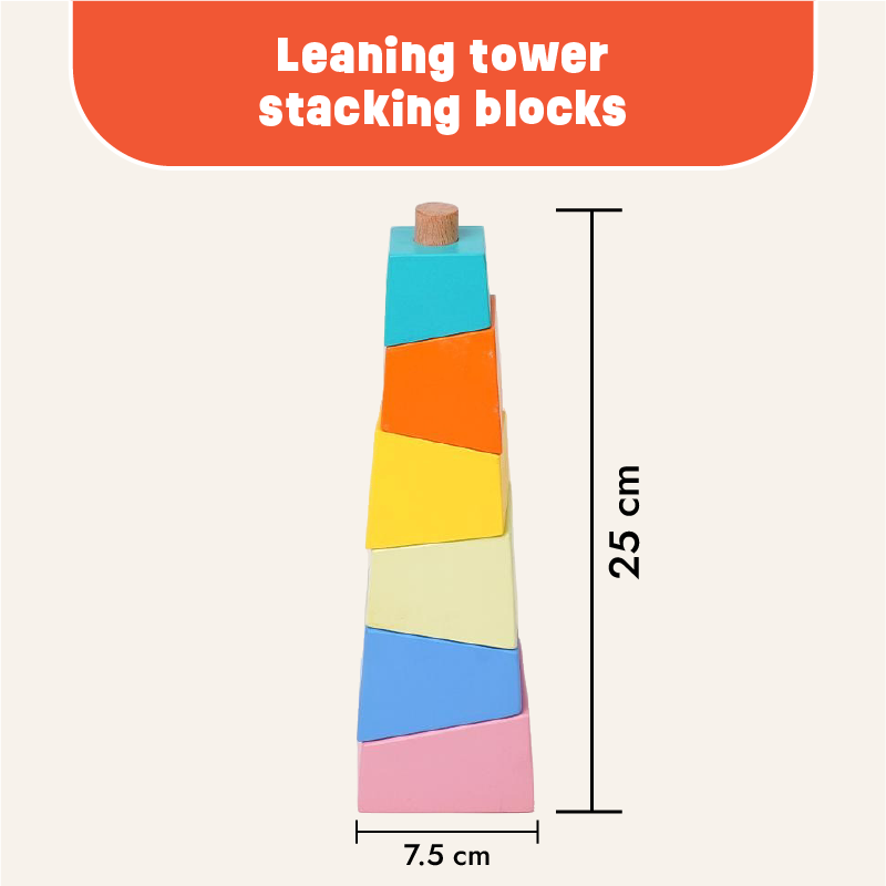 Leaning Tower - Stacking, Balance and Problem-solving Toy for Toddlers