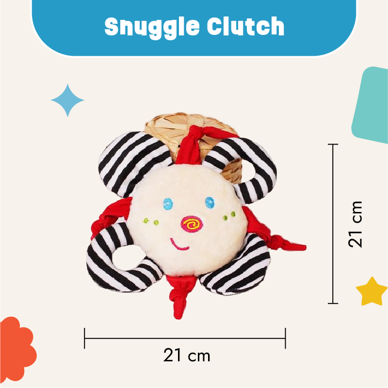 Snuggle Clutch - High contrast sensory soft toy for babies