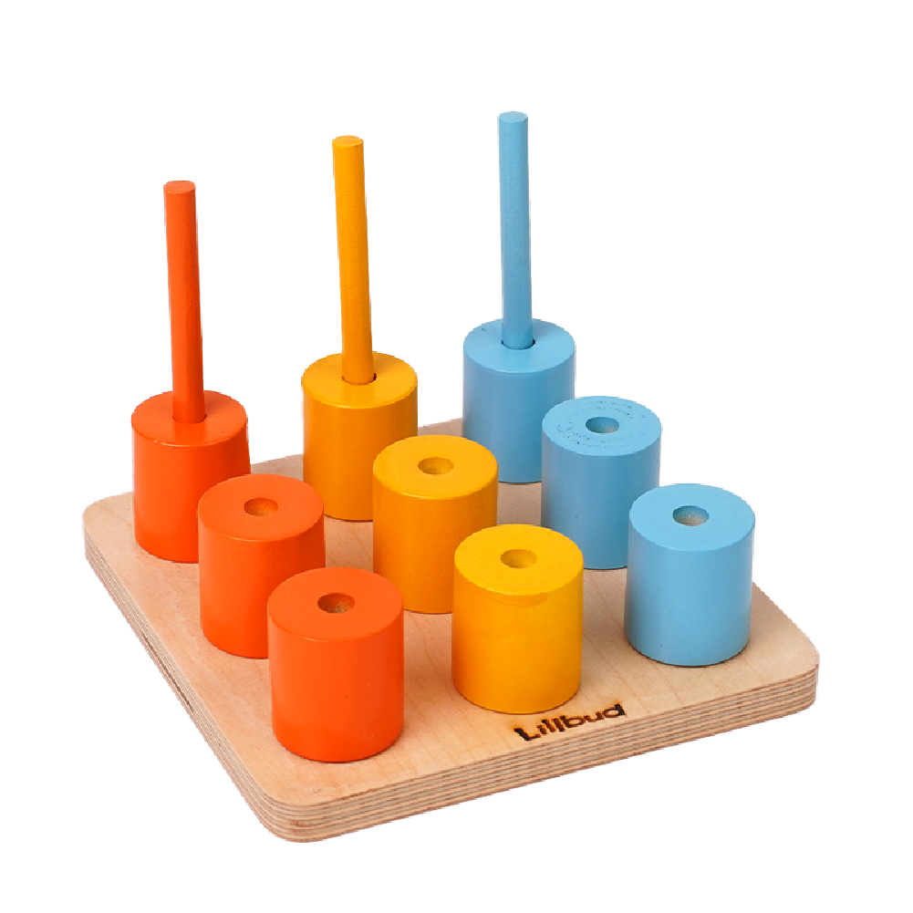 Peg Board - Stack and sort with 8 pattern cards