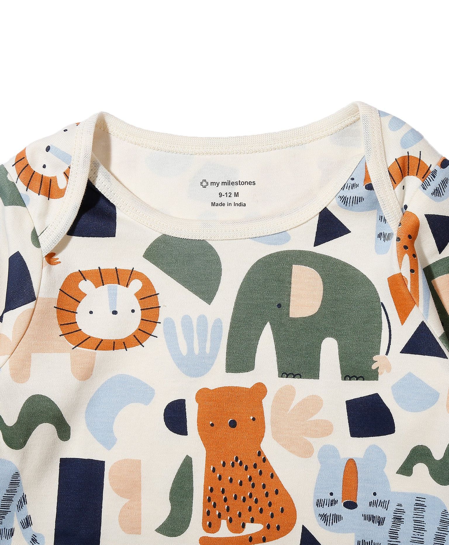 100% Cotton Full Sleeves Envelope Neck Tee Pack Of 3 - Multicolour