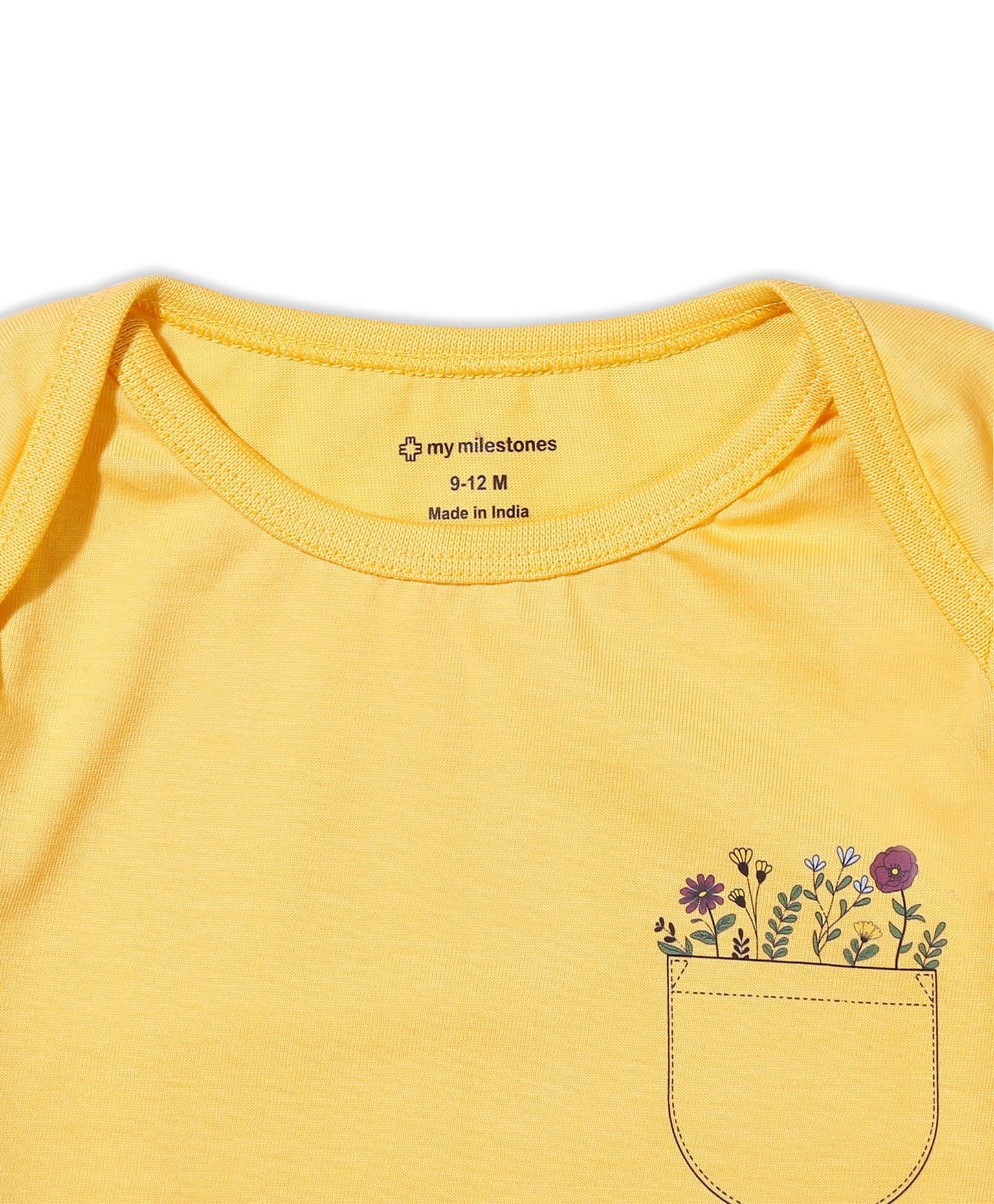 100% Cotton Full Sleeves Envelope Neck Tee Pack Of 3 - Multicolour