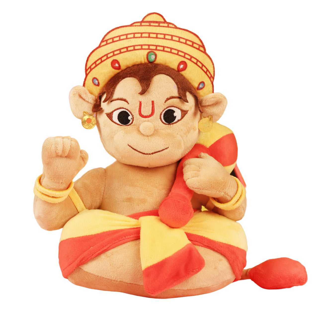 Baby Lord Hanuman Mantra Chanting Musical Soft Plush Toy for Kids (Medium 35 cm)