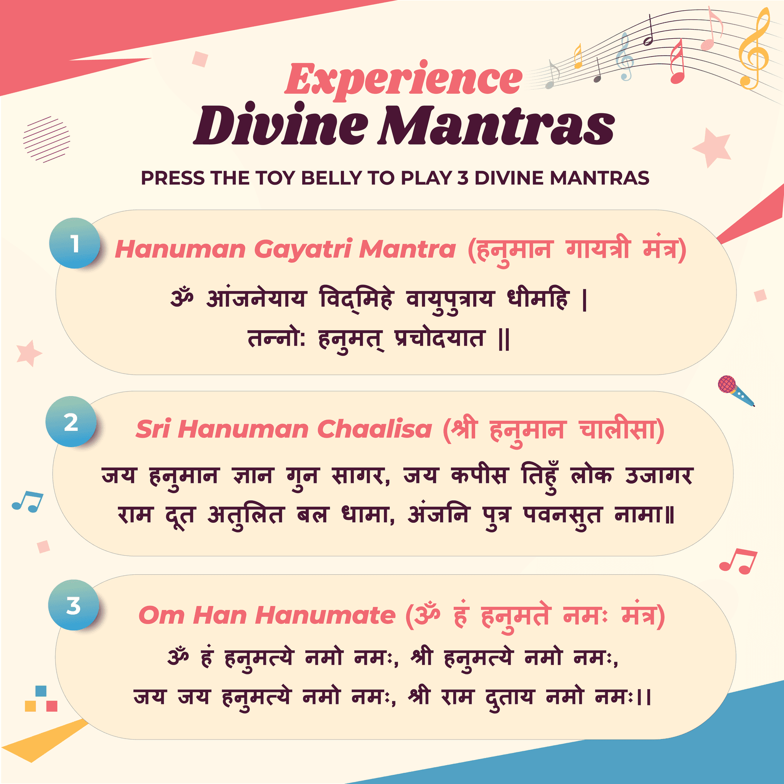 Baby Lord Hanuman Mantra Chanting Musical Soft Plush Toy for Kids (Medium 35 cm)