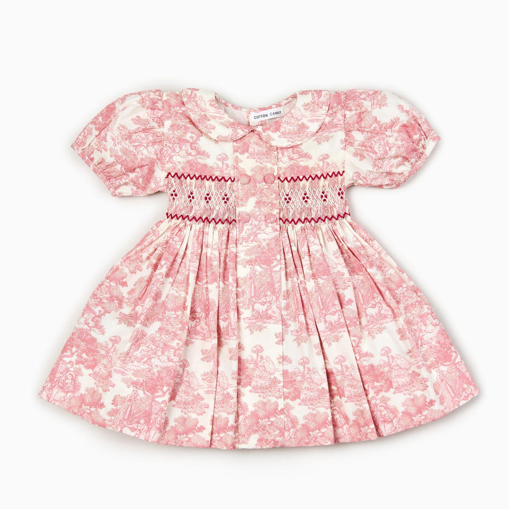 Country Toile Dress in Red