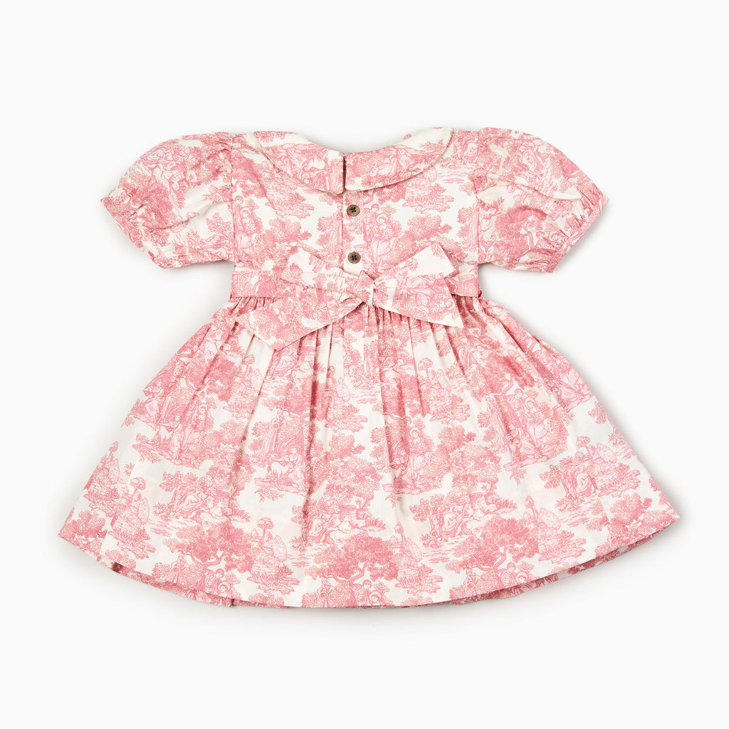 Country Toile Dress in Red