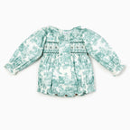 Country Toile Romper in Green