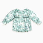 Country Toile Romper in Green