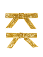 Gold Glitter bows Hairclips