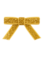 Gold Glitter bows Hairclips