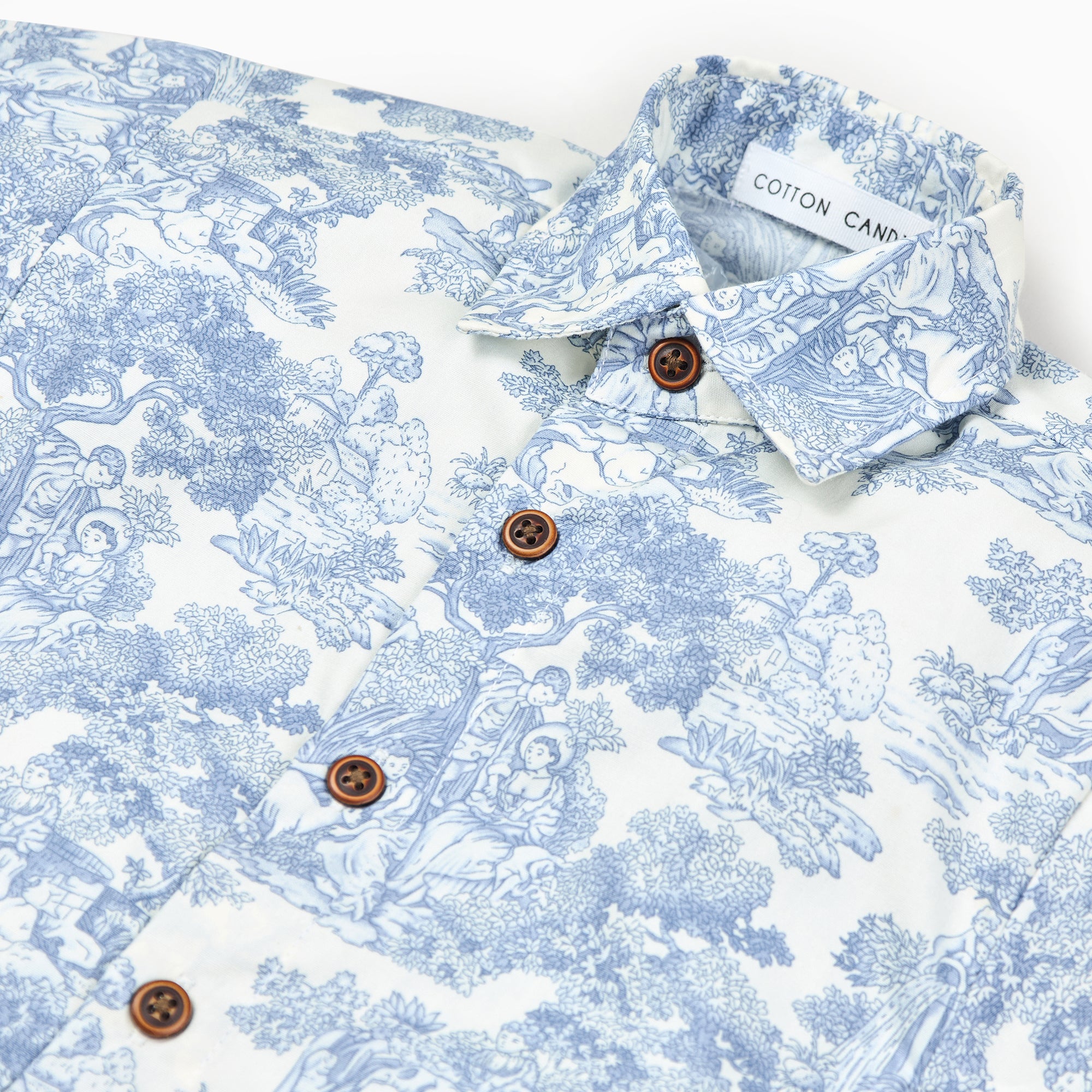 Country Toile Shirt in Blue