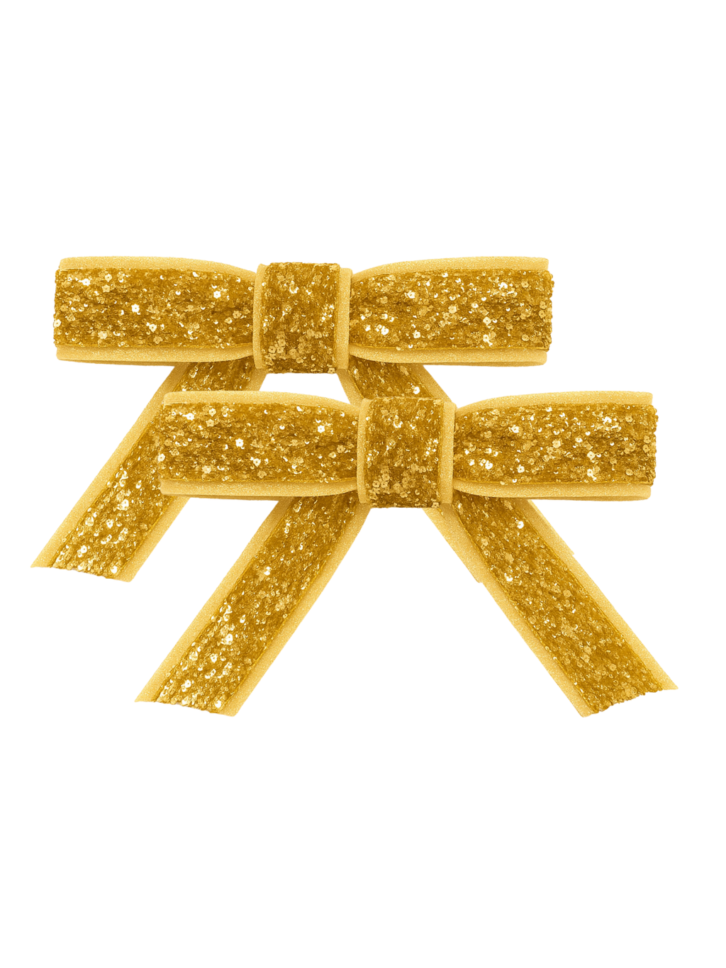 Gold Glitter bows Hairclips