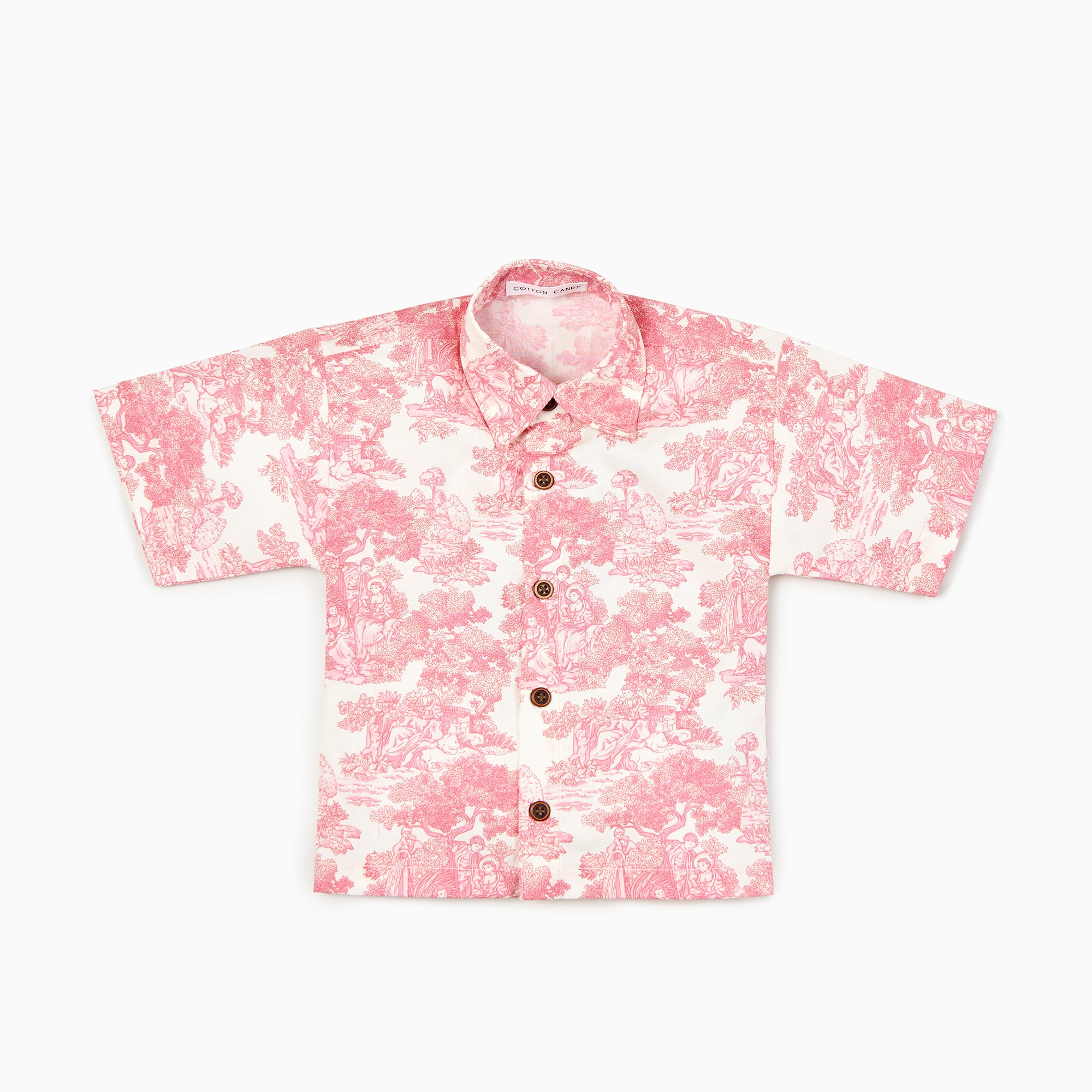 Country Toile Shirt in Red