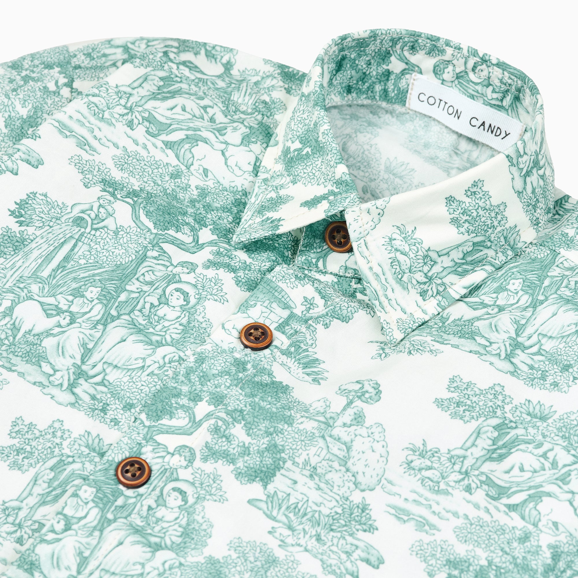 Country Toile Shirt in Green