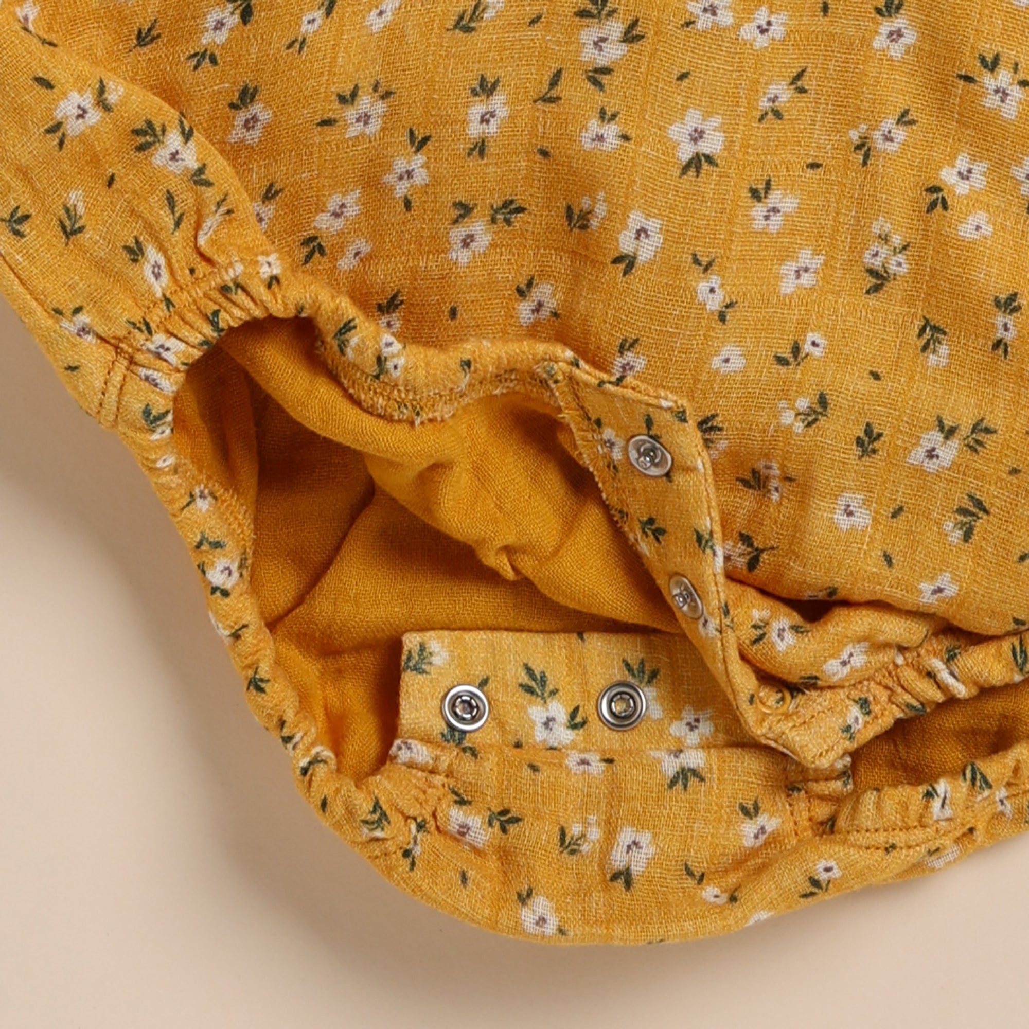 Organic Muslin Bubble Romper-Vintage Floral