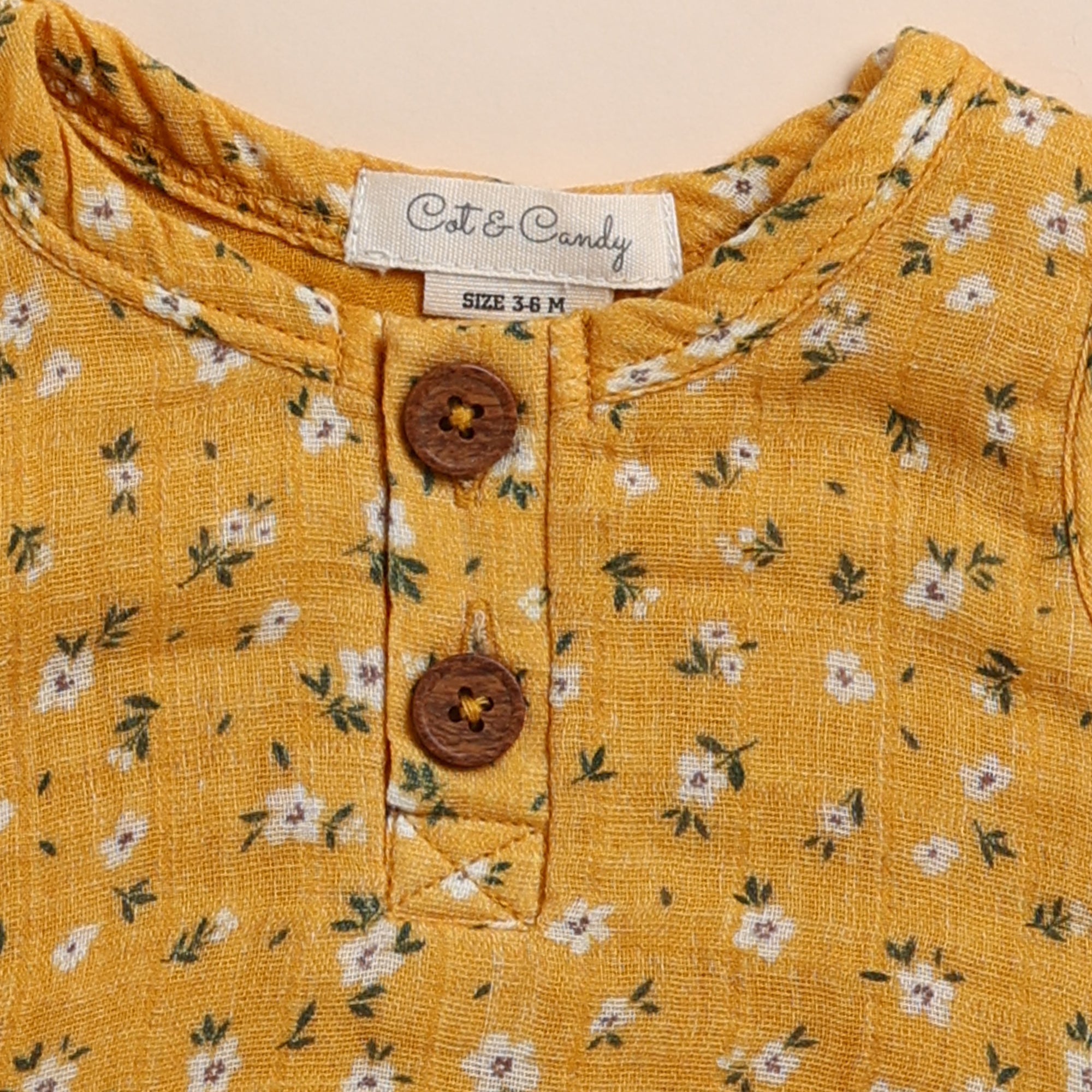 Organic Muslin Bubble Romper-Vintage Floral