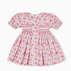 Pink Roses Hand smocked Dress
