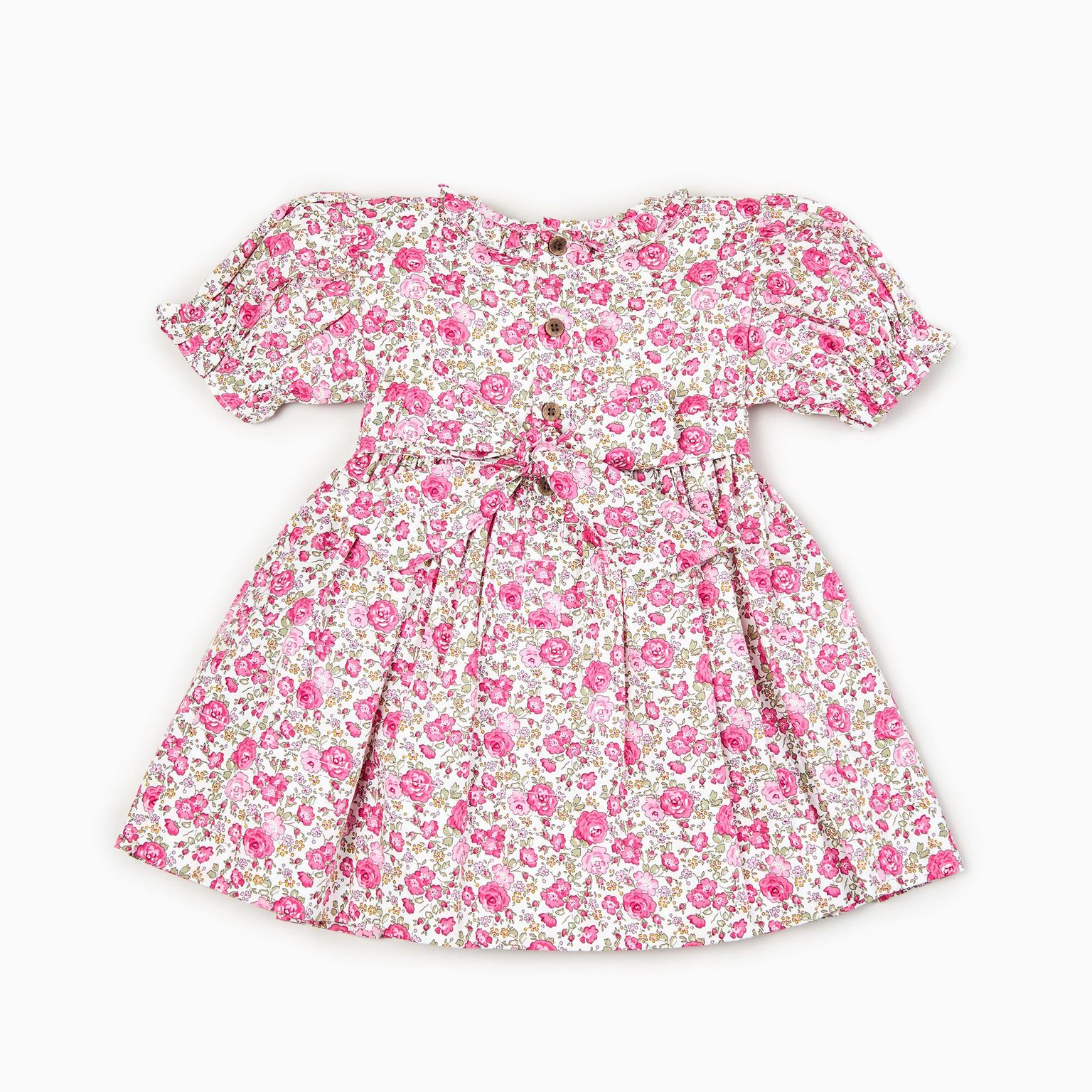 Pink Roses Hand smocked Dress