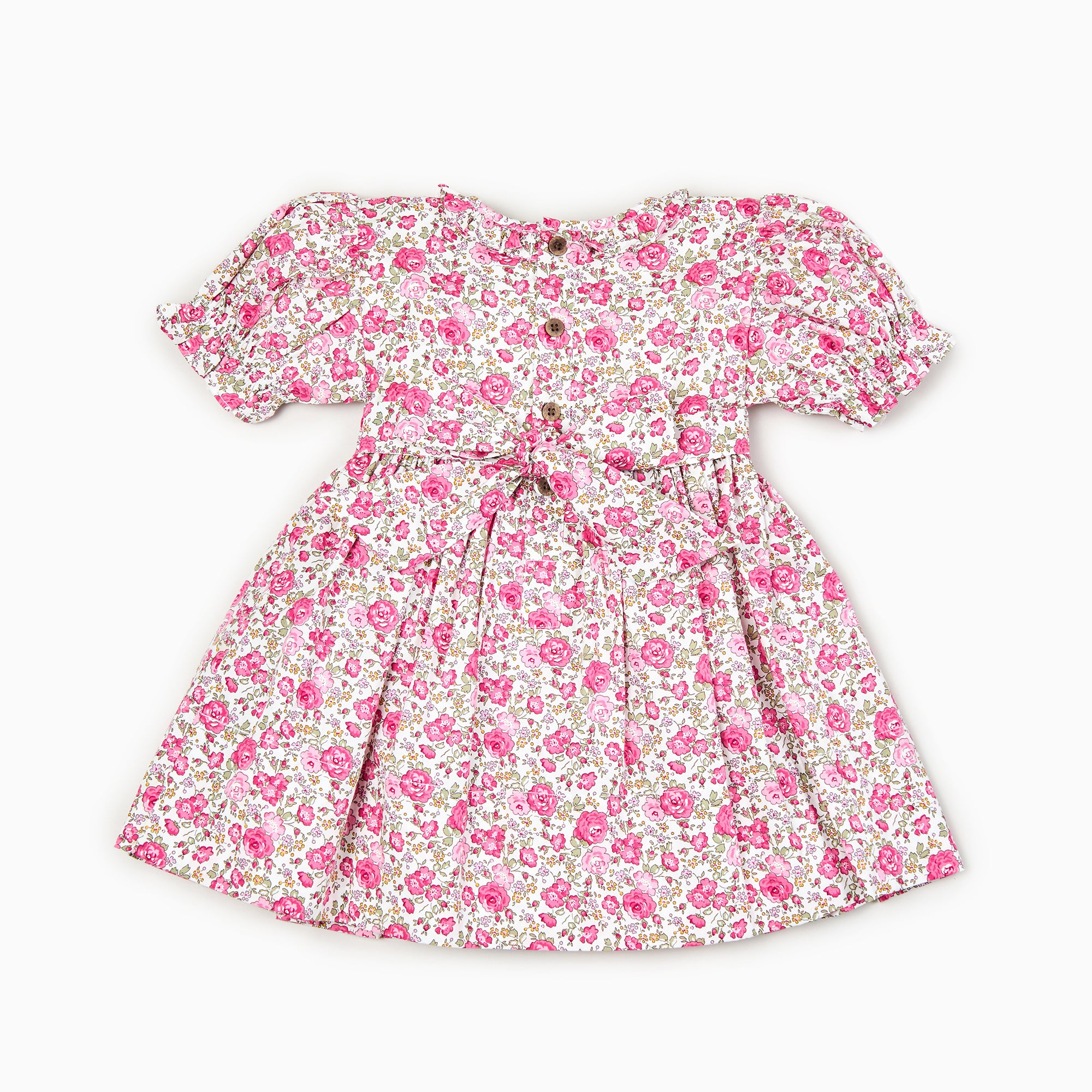 Pink Roses Hand smocked Dress