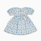 Ditsy Blue Roses Hand smocked Dress