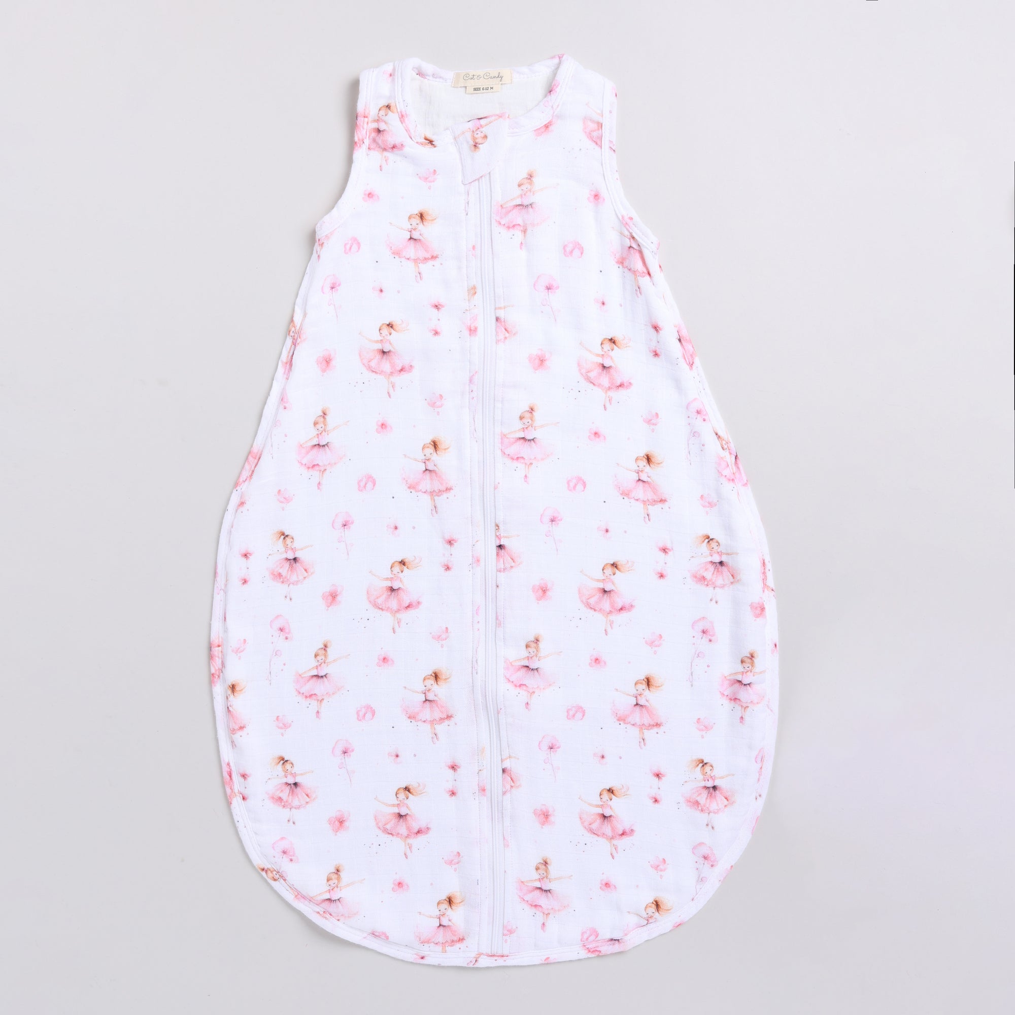 Organic Baby Muslin Sleeping Bag-Ballerina