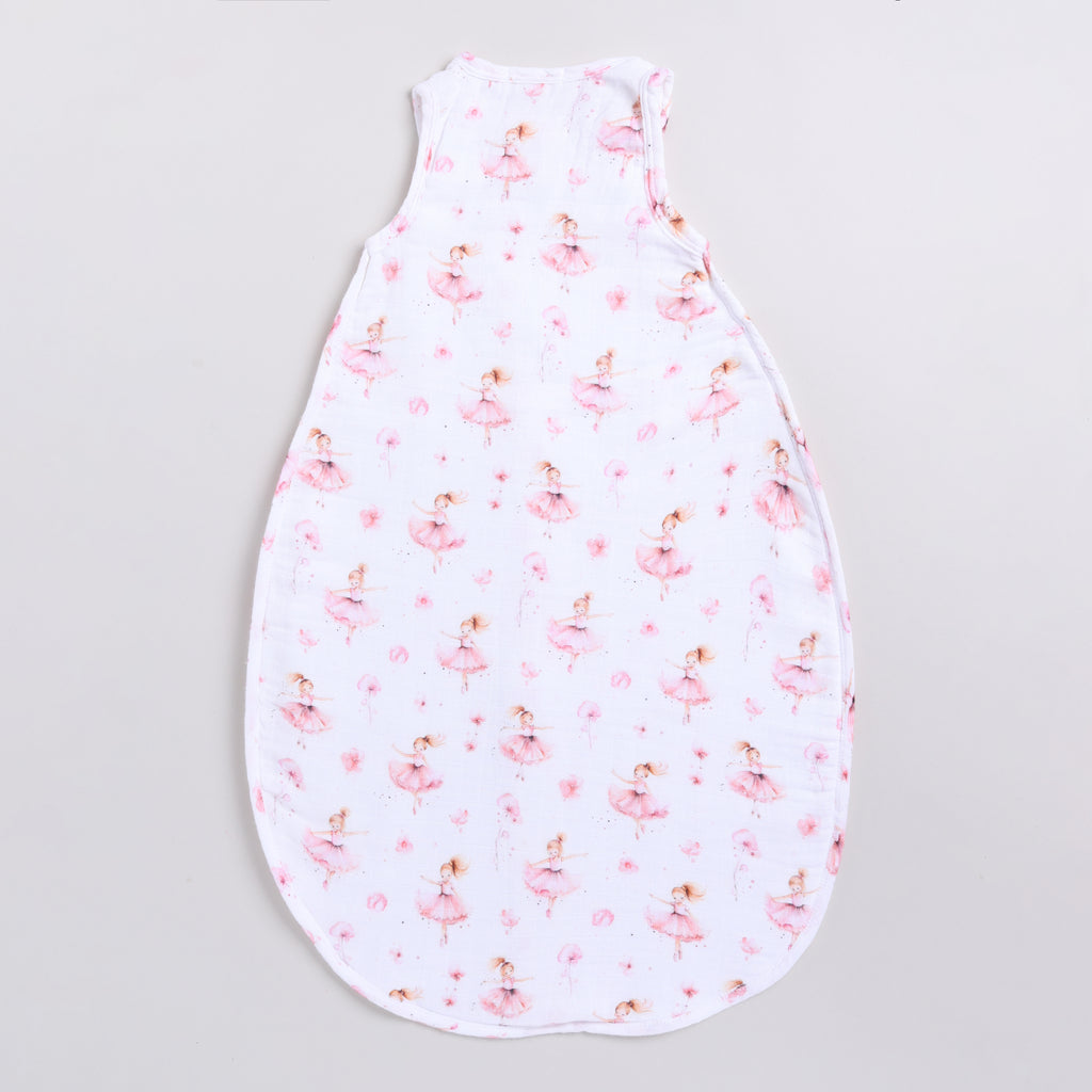 Organic Baby Muslin Sleeping Bag-Ballerina