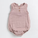 Organic Muslin Bubble Romper-Blush Pink