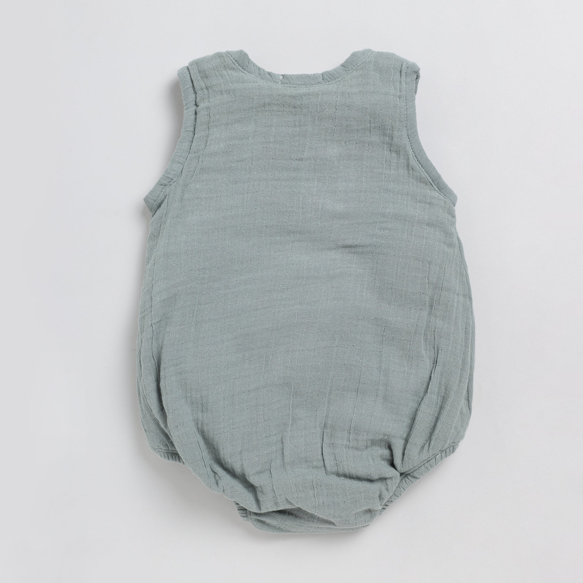 Organic Muslin Bubble Romper-Sage