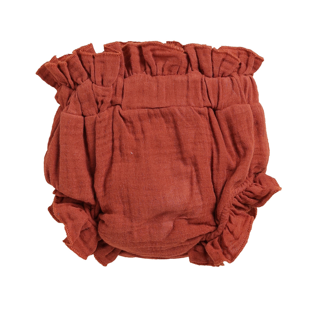 Organic Muslin High Waist Bloomer-Picante
