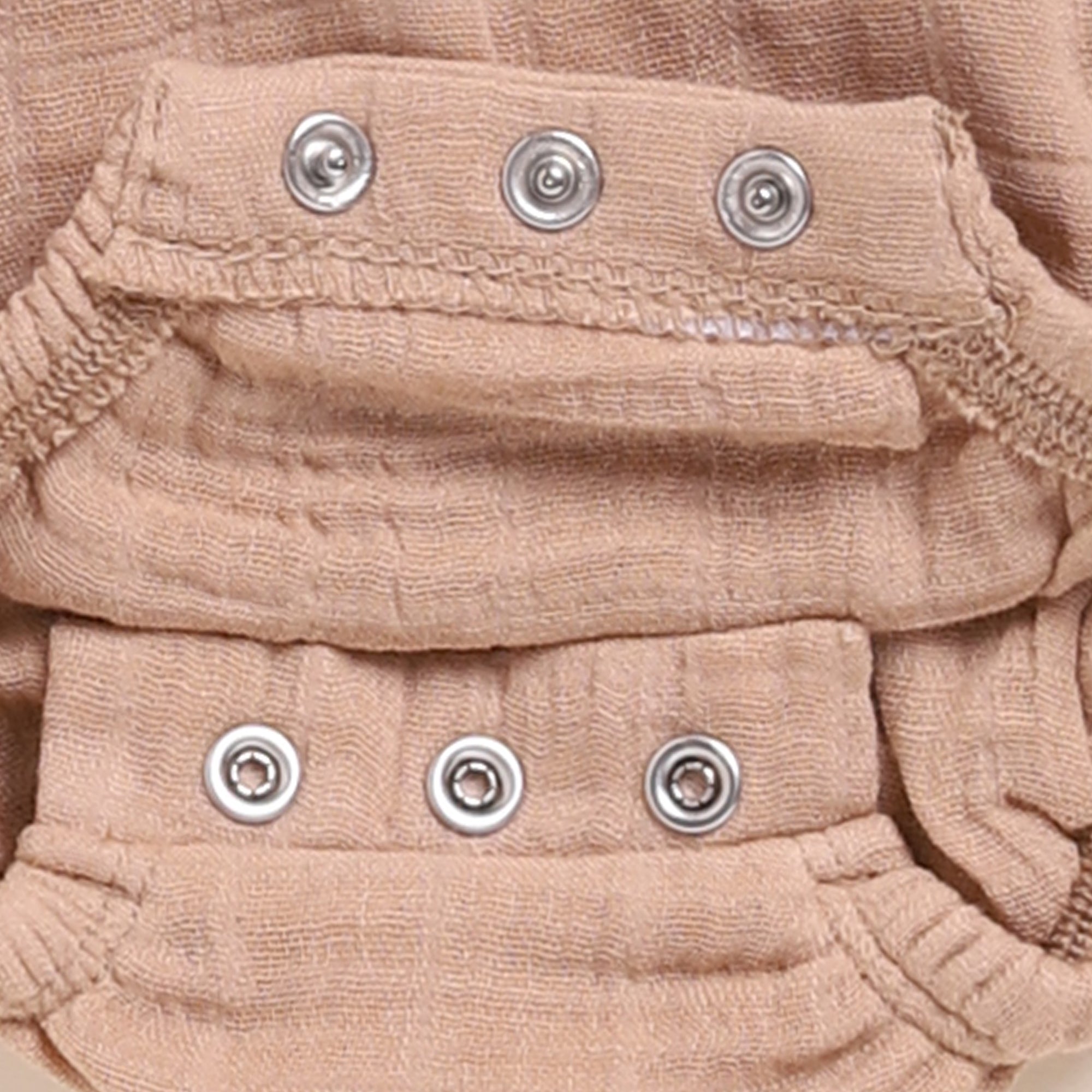 Organic Muslin Bubble Romper-Latte