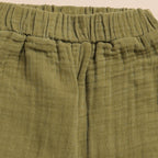 Organic Muslin Lounge Pants-Olive drab