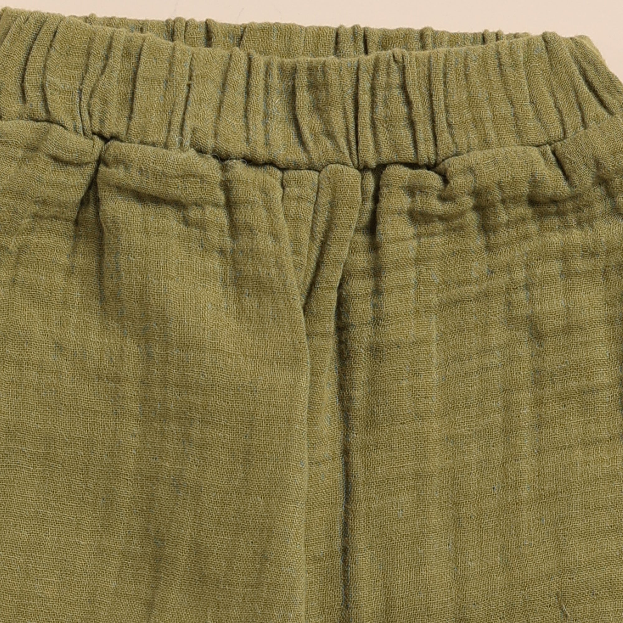 Organic Muslin Lounge Pants-Olive drab