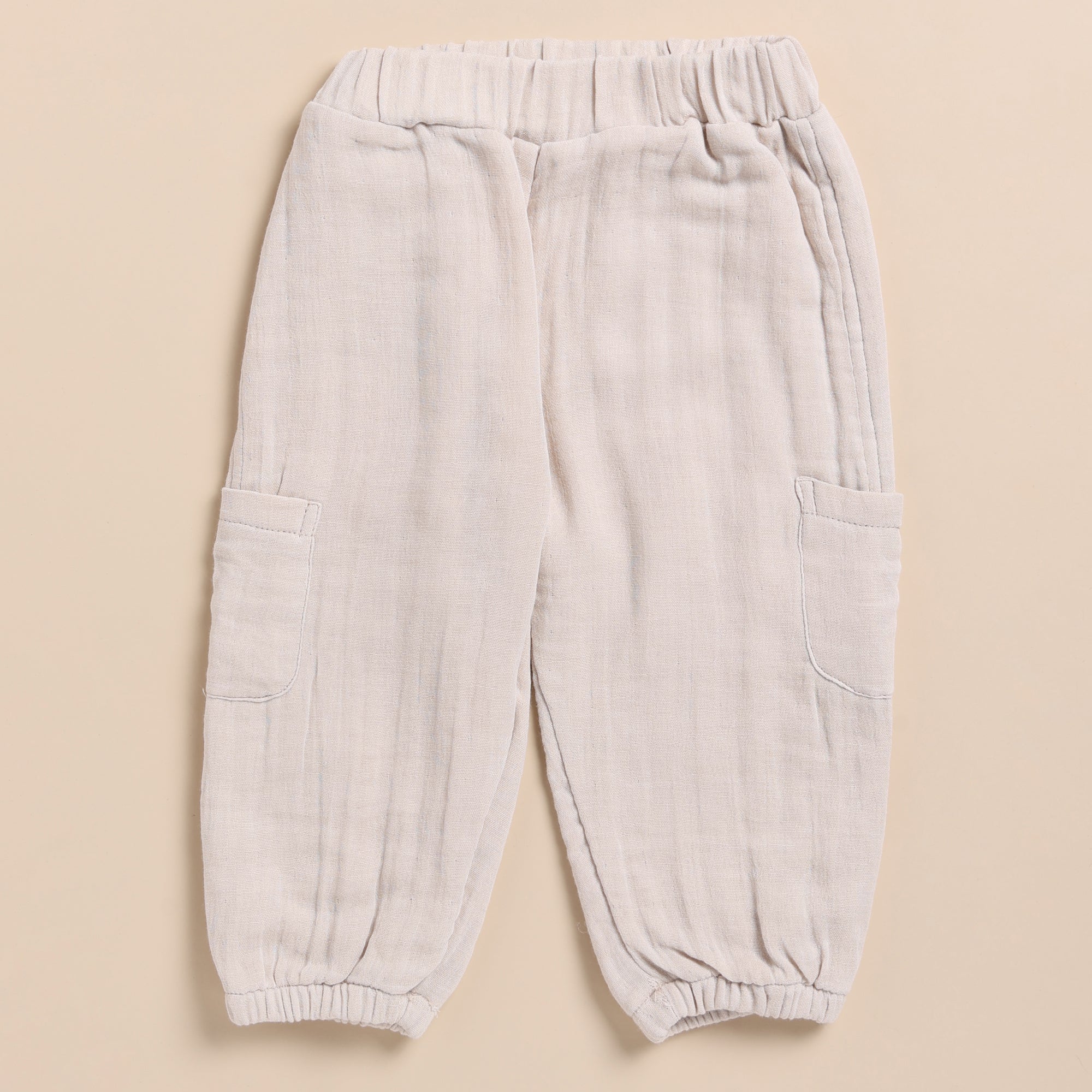 Organic Muslin Short Sleeve Henley Tshirt With Lounge Pant Set-Navy + Oatmeal