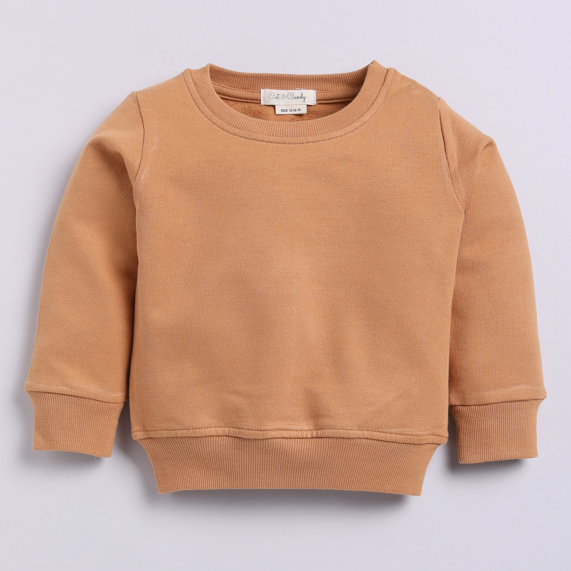 Organic Fleece Over Size Sweatshirt-Biscuit